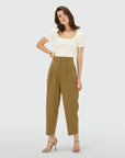 JOSH V PANTS SONYES OVERSIZED BALLOON FIT OLIVE GREEN