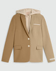 JOSH V BLAZER SUUS HOODIE OVERSIZED TWO-TONE KHAKI LIGHT CAMEL