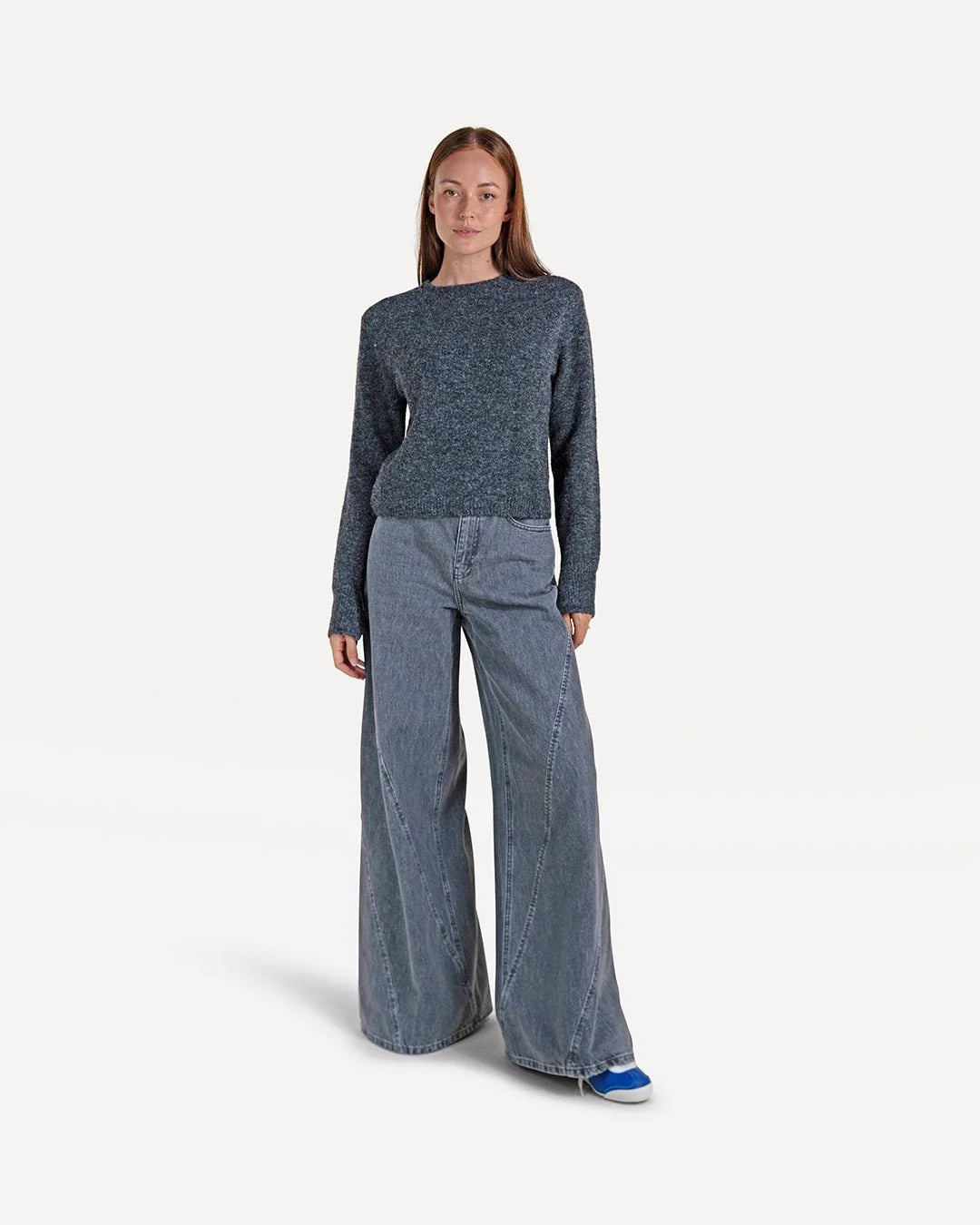 ANOTHER-LABEL PULLOVER SUZANNE KNITTED PULL DARK GREY MELEE