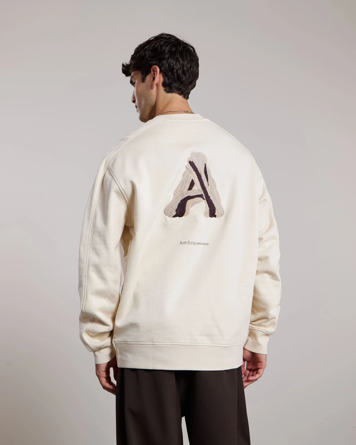 AEDEN SWEATER RUNEY WHITE CAP GREY