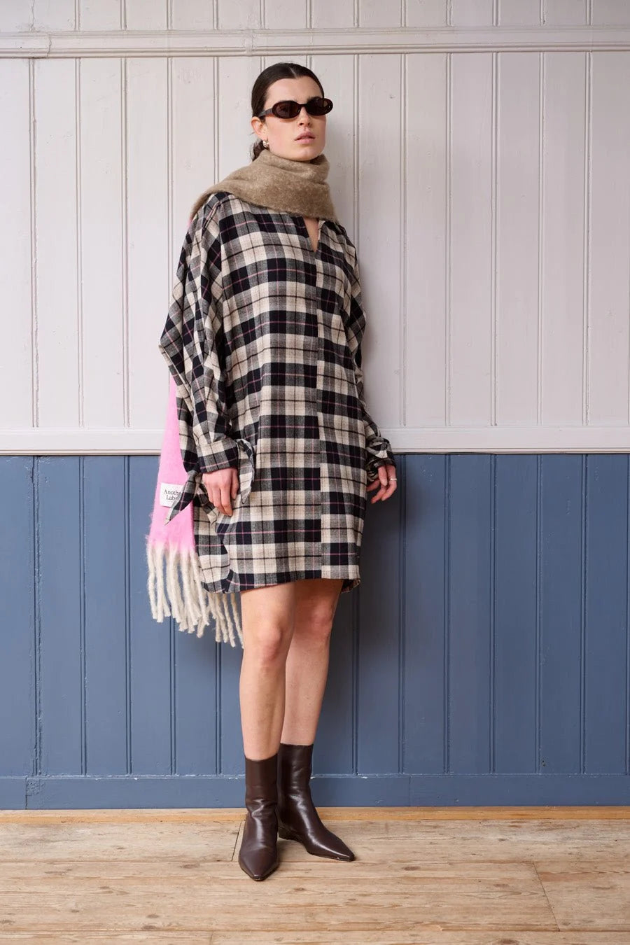 ANOTHER-LABEL SJAAL THALIA BLOCK SCARF FIJI CHECK