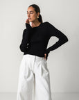 MAISON MÍARÉ TOP THUMP BLACK