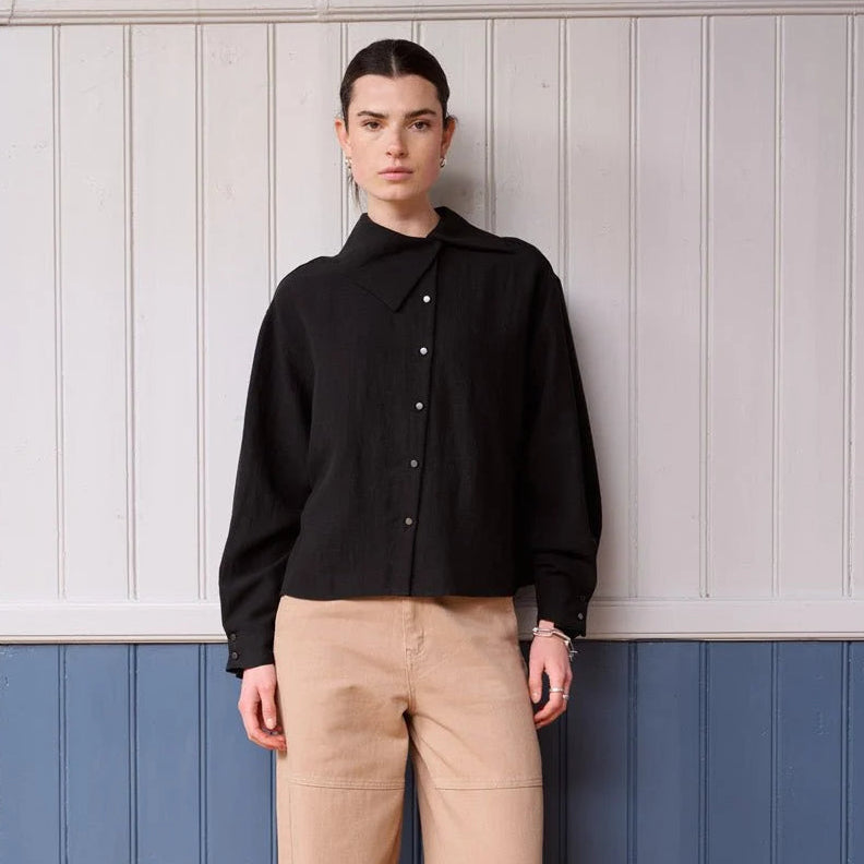 ANOTHER-LABEL BLOUSE VERONIQUE SHIRT BLACK