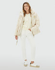 JOSH V JAS WRENNA OVERSIZED PUFFER COAT LIGHT ECRU