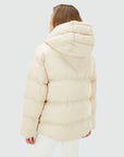 JOSH V JAS WRENNA OVERSIZED PUFFER COAT LIGHT ECRU
