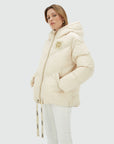 JOSH V JAS WRENNA OVERSIZED PUFFER COAT LIGHT ECRU